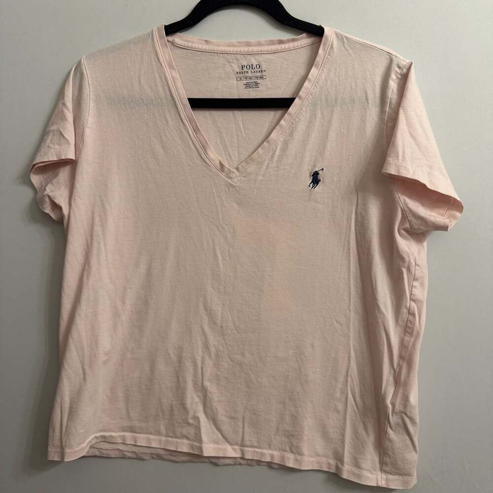 Polo Ralph Lauren V-Neck T-Shirt Pink #0779